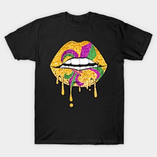 Lips Party Masquerade Costume Party Mardi Gras T-Shirt